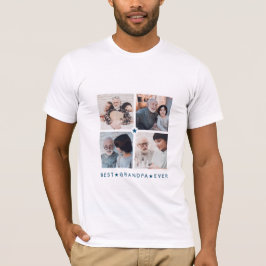 Speciaal modern 4-Foto 'Best Grandpa Ever' T-shirt