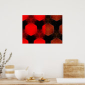 Speciaal modern Abstract Poster - Rode vierkantjes (Keuken)