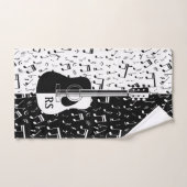 Speciaal modern gitaarontwerp in zwart-wit bad handdoek (Handdoek)
