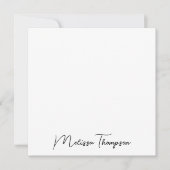 Speciaal modern, minimalistisch script notitiekaartje (Voorkant)