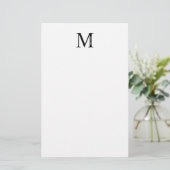 Speciaal monogram- en naamakerij briefpapier (Staand voorkant)