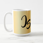 Speciaal Monogram rendy Design Gold Succes Koffiemok (Links)