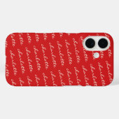 Speciaal naampatroon in rode Typografie Case-Mate iPhone Case (Achterkant (horizontaal))