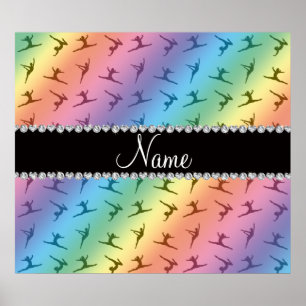 Speciaal naampatroon van de regenboogturigheid poster