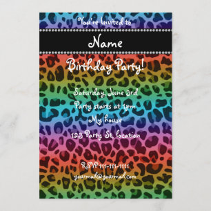 Speciaal naampatroon van regenboogluipaard kaart