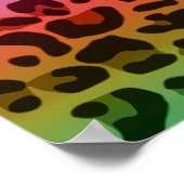 Speciaal naampatroon van regenboogluipaard poster (Hoek)