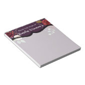 Speciaal Notitieblok Plum Paarse Rozen Gold Geomet (Schuin)