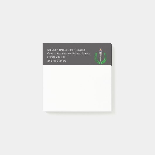 Speciaal notitiepad onderwijssymbool post-it® notes (Voorkant)