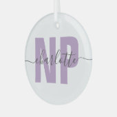Speciaal NP zuster Practitioner Afstuderen Chic Glas Ornament (Voorkant links)