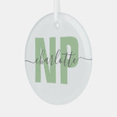 Speciaal NP zuster Practitioner Afstuderen Chic Glas Ornament (Voorkant links)