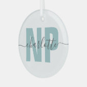 Speciaal NP zuster Practitioner Afstuderen Chic Glas Ornament (Voorkant links)