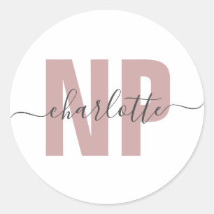 Speciaal NP zuster Practitioner Afstuderen Chic Ronde Sticker
