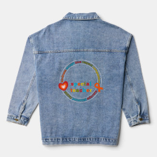 Speciaal onderwijs gepersonaliseerde leraar denim jacket