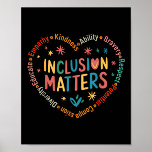Speciaal onderwijs Leraar Inclusie is Autisme Bewu Poster
