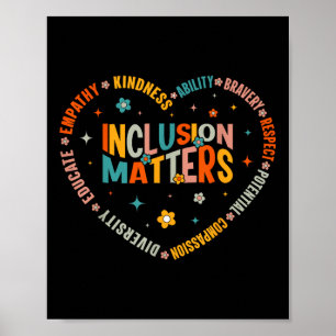 Speciaal onderwijs Leraar Inclusie is Autisme Bewu Poster
