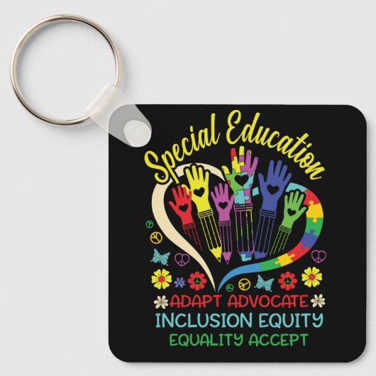 Speciaal onderwijs Leraar Inspirerend SPED Teach Sleutelhanger (Voorkant)