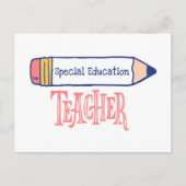 Speciaal Onderwijs Leraar Potlood Ontwerp Briefkaart (Voorkant)