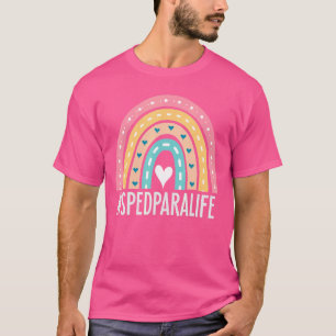 Speciaal onderwijs Paraprofessional Cute Rainbow T-shirt