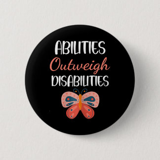 Speciaal onderwijsgeschenk - vaardigheden wegen op ronde button 5,7 cm