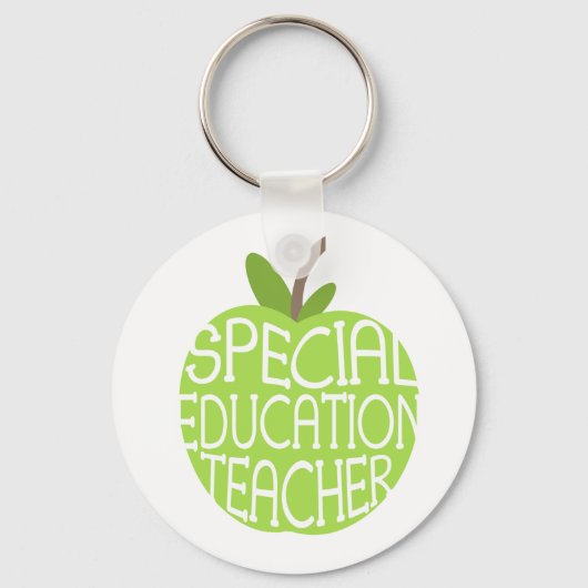 Speciaal onderwijsleraar Groene Apple-Sleutelhange Sleutelhanger (Voorkant)