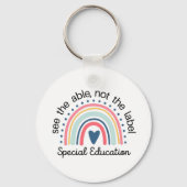Speciaal onderwijsleraar Shirt, Sped Teacher Sleutelhanger (Achterkant)