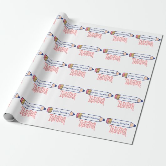 Speciaal onderwijslerarenpotlood cadeaupapier (Uitgerold)
