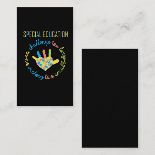 Speciaal onderwijzend leraar Autisme - bewustzijn Visitekaartje (Voorkant / Achterkant)