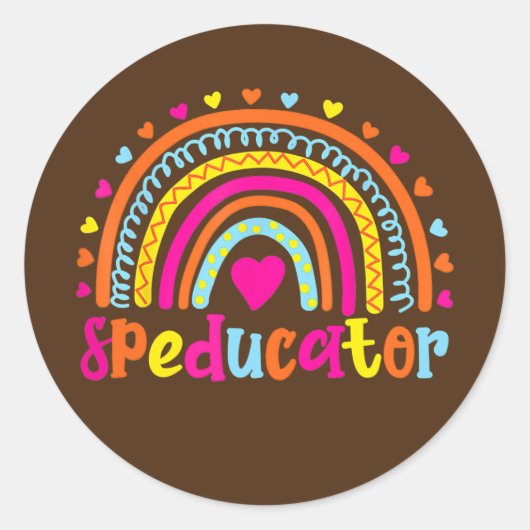 Speciaal onderwijzend leraar Sped Ed Ronde Sticker (Voorkant)
