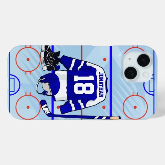 Speciaal ontwerp Ice Hockey Case-Mate iPhone Case (Achterkant (horizontaal))