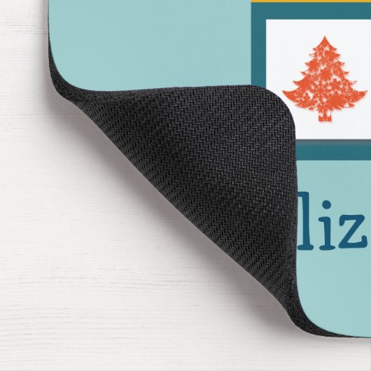 Speciaal ontwerp met vier kerstbomen voor de retro muismat (Hoek)