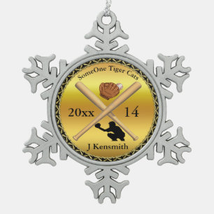 Speciaal ontwerp van de Baseball Champions League Tin Sneeuwvlok Ornament