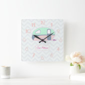 Speciaal ontwerp van de  Retro Caravan Vierkante Klok (Huis)