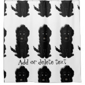 Speciaal ontwerp van de zwarte gouden hond douchegordijn (Voorkant)