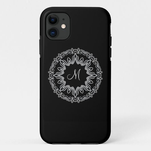 Speciaal ontwerp van decoratief monogram Case-Mate iPhone case (Achterkant)