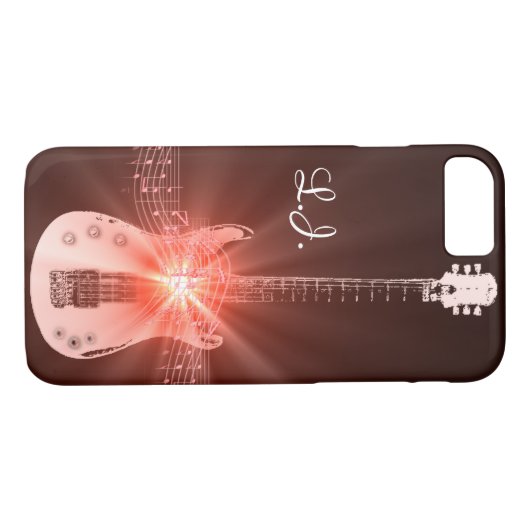 Speciaal ontwerp van gitaarthema Case-Mate iPhone case (Achterkant (Horizontaal))