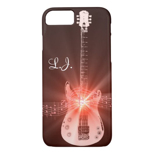 Speciaal ontwerp van gitaarthema Case-Mate iPhone case (Achterkant)