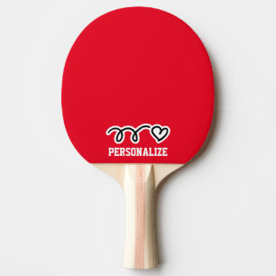 Speciaal ontwerp van het naamhart pingpongpeddel tafeltennisbatje