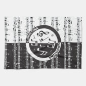  Speciaal ontwerp van muziekscore Theedoek (Horizontaal)