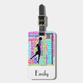 Speciaal ontwerp voor de positie van Netball Playe Bagagelabel (Voorkant verticaal)