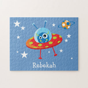 Speciaal ontworpen Alien-ruimteschip Legpuzzel