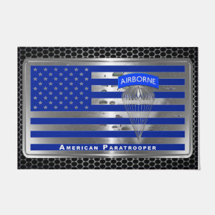 Speciaal ontworpen Amerikaanse parachutistenvlag Deurmat
