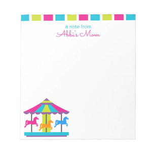 Speciaal ontworpen carnavalcarrousel-laptop met st notitieblok
