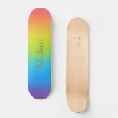 , speciaal ontworpen naam regenboogontwerp skateboard (Voorkant)