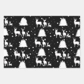 Speciaal ontworpen voor deer & Star Pattern Black Inpakpapier Vel (Voorkant 3)