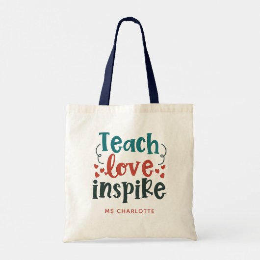 Speciaal op maat gemaakte Canvas tas van leraar (Achterkant)