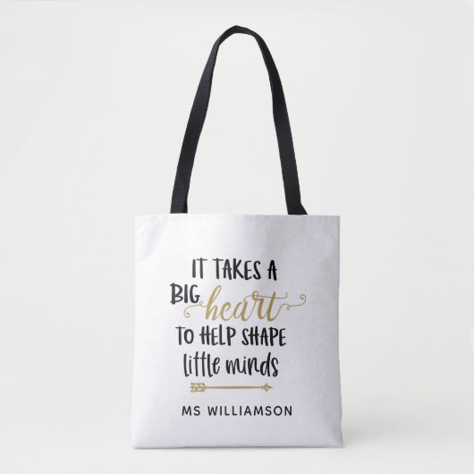 Speciaal op maat gemaakte Canvas tas van leraar (Voorkant)