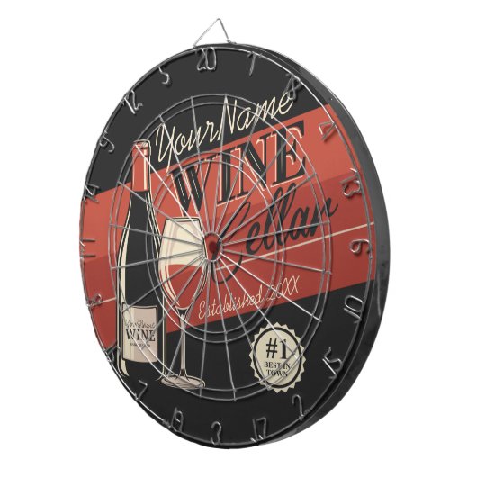 Speciaal op wijn gerichte ijskast voor flessengte dartbord (Voorkant Rechts)