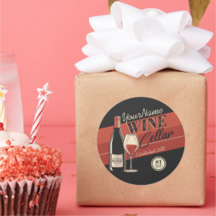 Speciaal op wijn gerichte ijskast voor flessengte ronde sticker