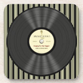 Speciaal opgenomen -microfoonvinylplaat onderzetter (Voorkant)