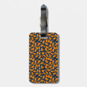Speciaal Oranje lederen design Bagagelabel (Achterkant verticaal)